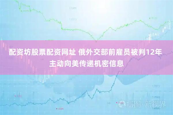 配资坊股票配资网址 俄外交部前雇员被判12年 主动向美传递机密信息